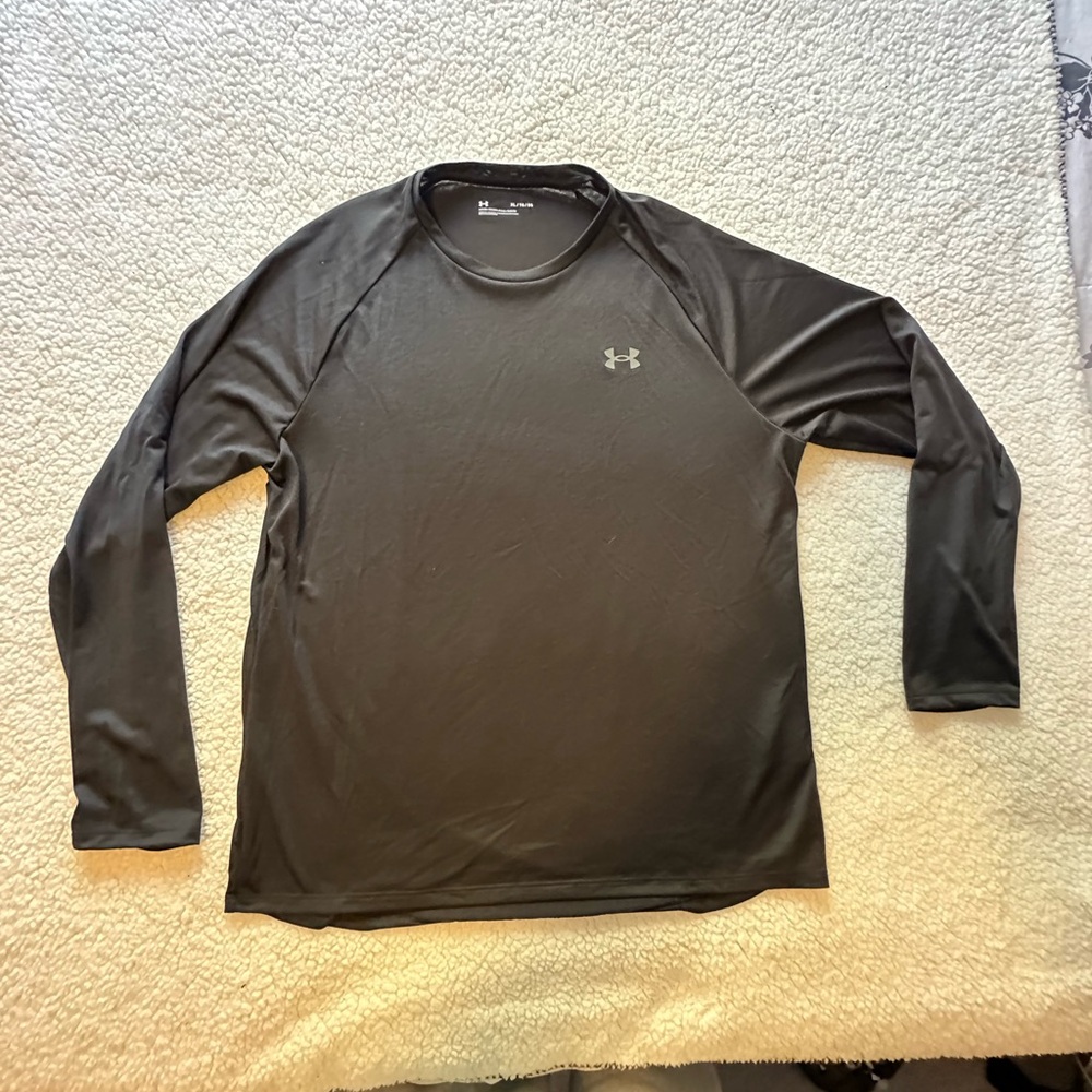 Under Armour Black Athletic long sleeve PLUS a Jerzees long sleeve XL